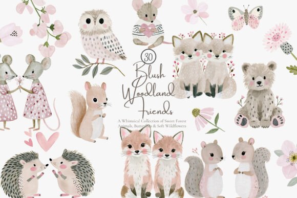 Download Oodland Animal Watercolor Clipart Set - Clip Collection