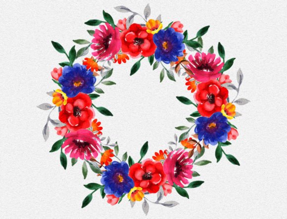 Download Watercolor Wreath PNG | Floral Clipart - Clip Collection