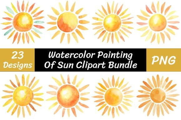Download Watercolor Painting of Sun Clipart - Clip Collection