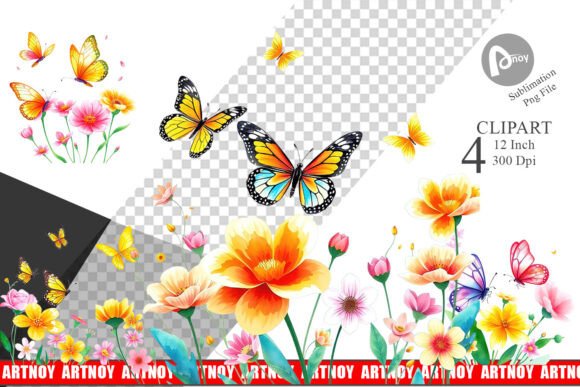 Download Butterfly and Flower Clipart - Clip Collection