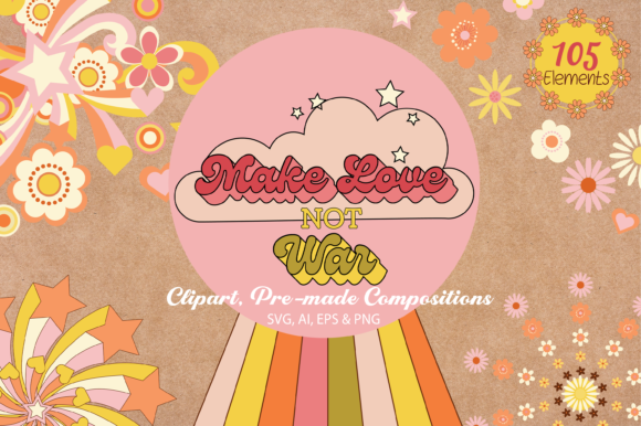 Download 60s Retro Revival Clipart Set - Clip Collection
