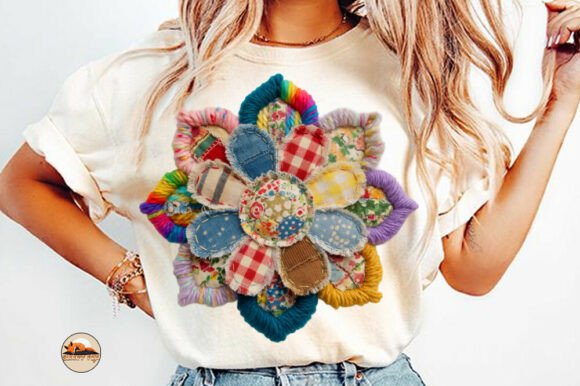 Download Patchwork Spring Flower Shirt Summer Png - Spring flower Collection