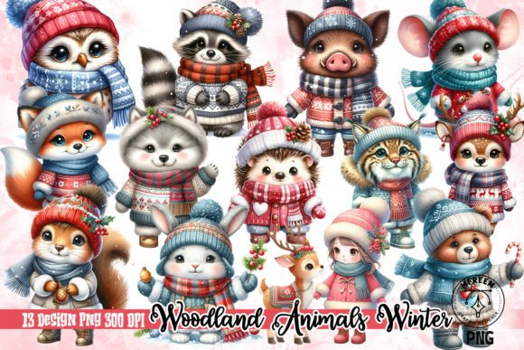 Download Woodland Animals Winter Clipart PNG - Clip Collection