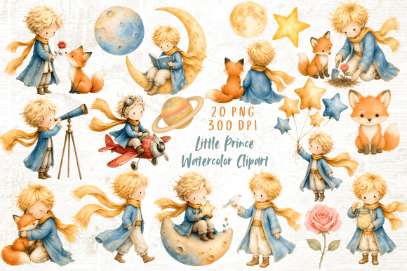 Download Little Prince Watercolor Clipart - Clip Collection