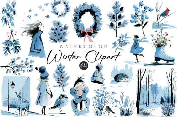 Download Watercolor Winter Clipart Collection - Clip Collection