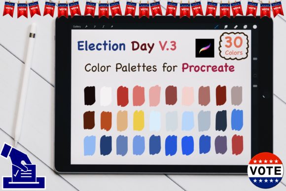 Download Procreate Color Palettes-Election Day V3 - Election day Collection