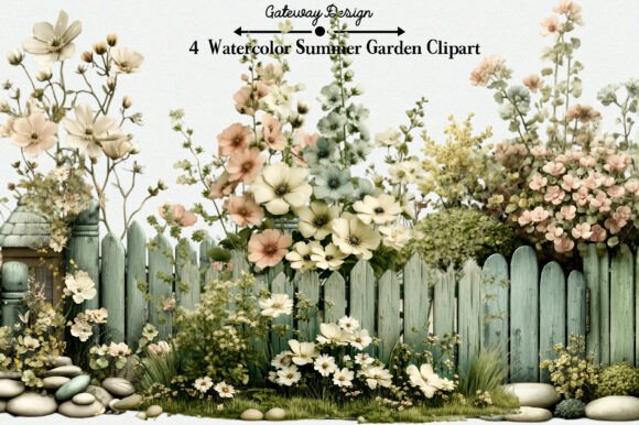 Download Watercolor Summer Garden Clipart - Clip Collection