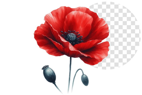 Download Poppify Watercolor Red Poppy Clipart - Clip Collection