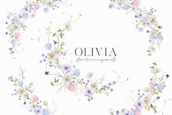 Download Wild Floral Arrangement Cliparts -Olivia - Clip Collection