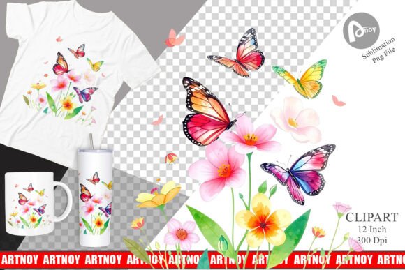 Download Butterfly and Flower Clipart - Clip Collection
